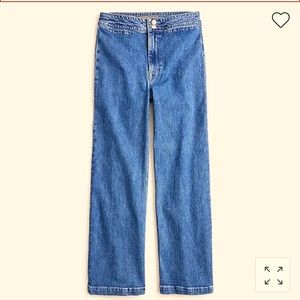 Point Sur High Rise Wide Leg Eco Jeans Bright Ocean Wash by J Crew 29  Boho